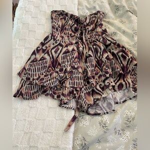 Purple and Cream Patterned Dress